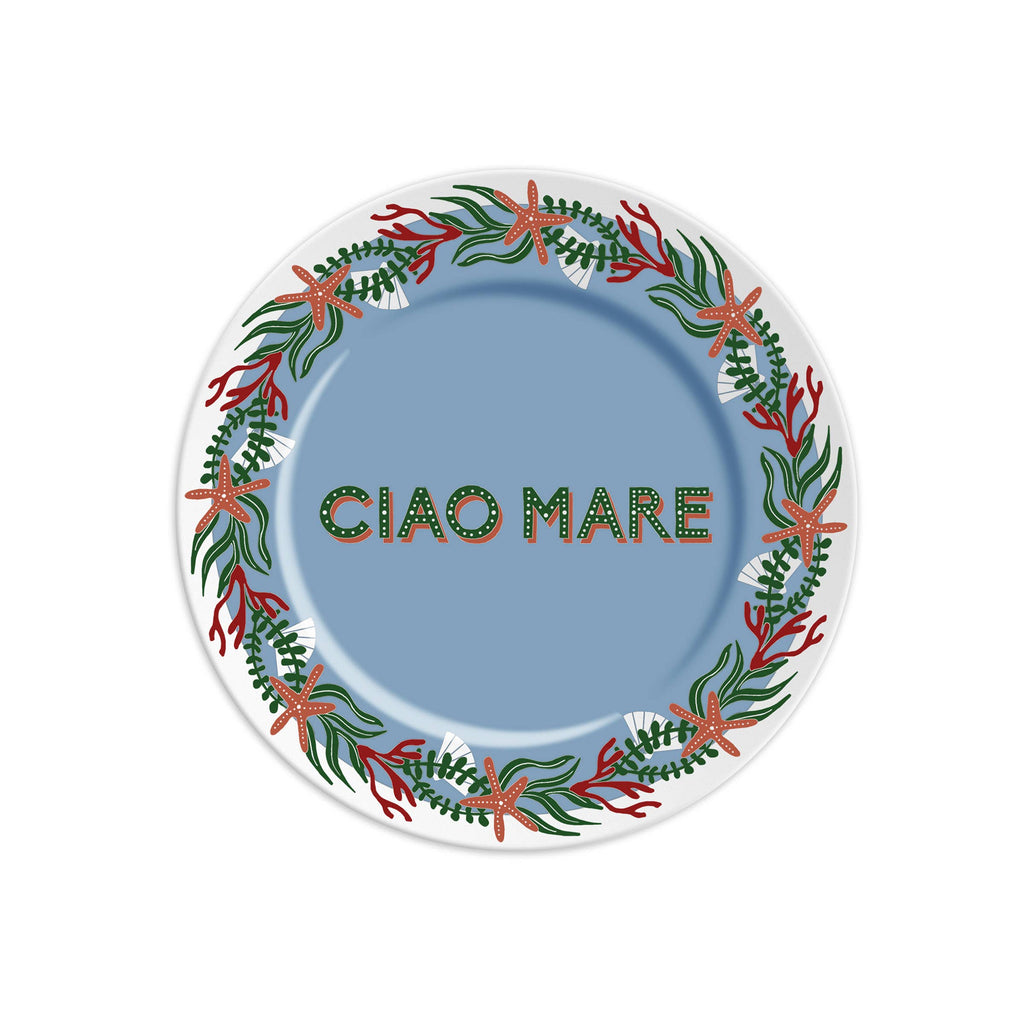 CIAO MARE - Piatto in porcellana con scritta