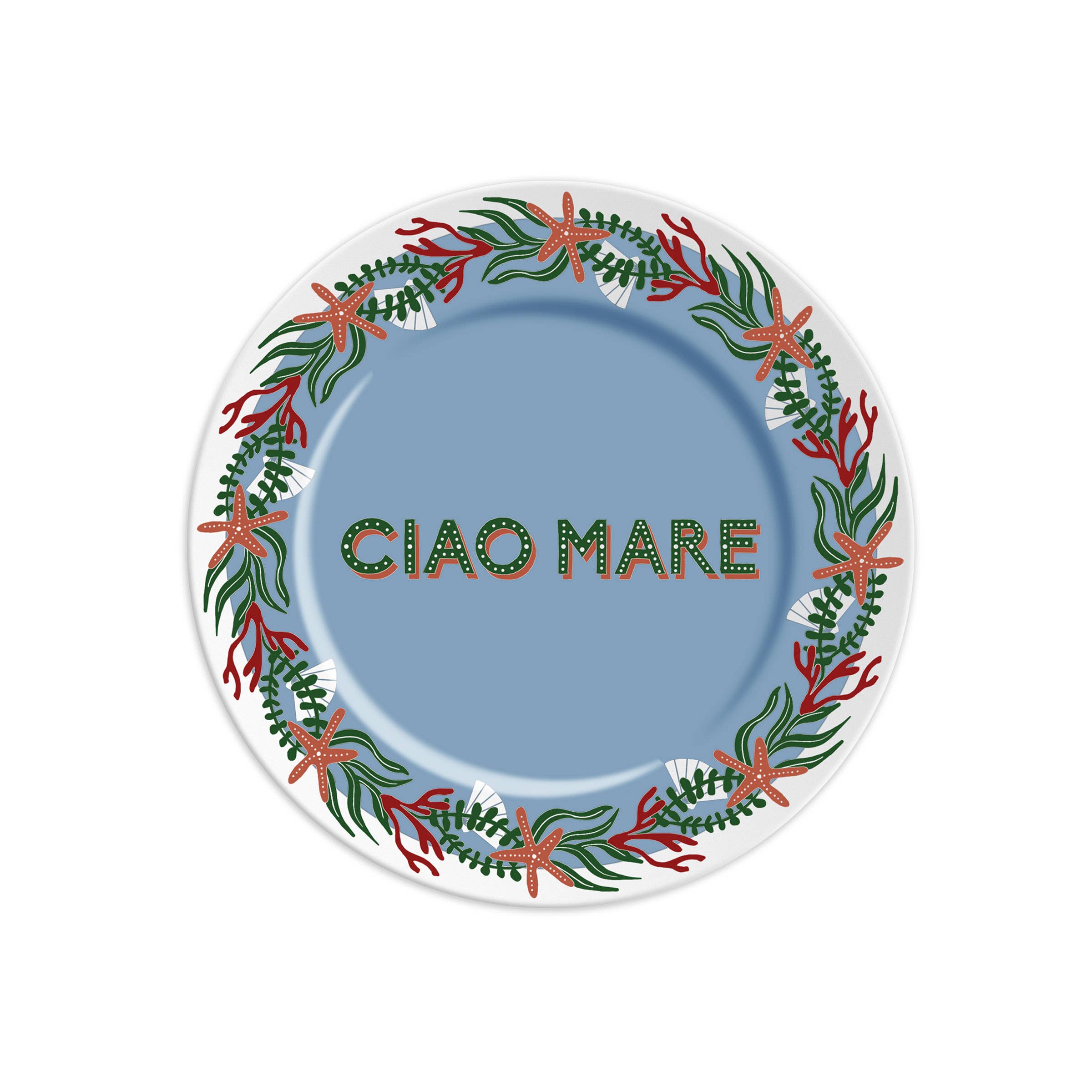 CIAO MARE - Piatto in porcellana con scritta